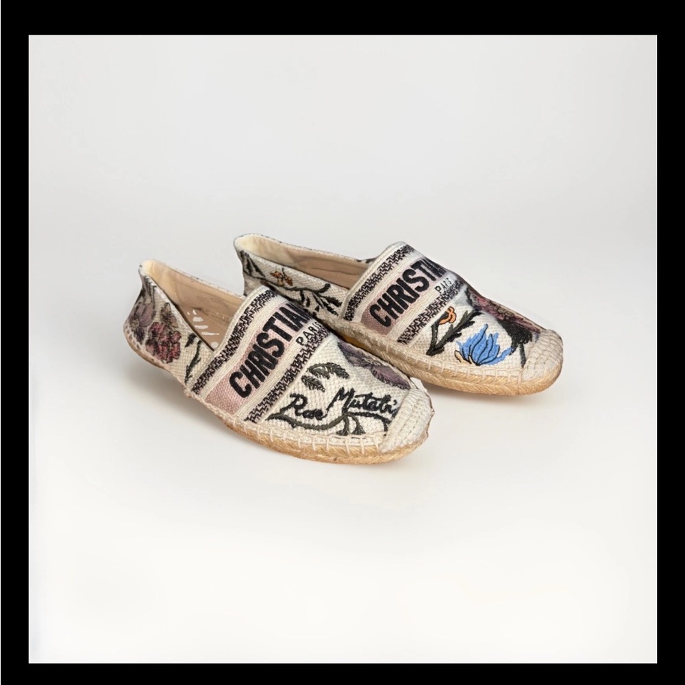 Christian Dior Embroidered Espadrilles flats size 8